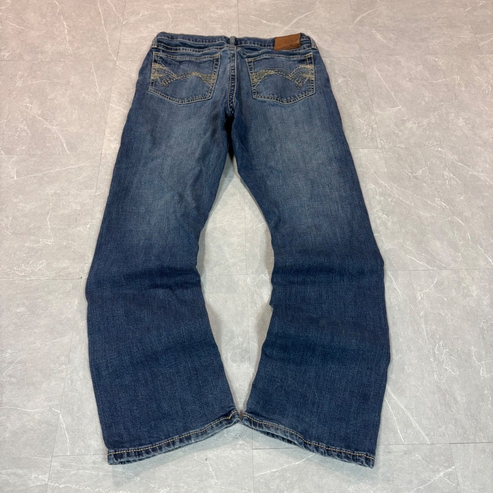 Wrangler 20X Mens Relaxed Straight Leg Jeans Blue Paint Splatter 32x31